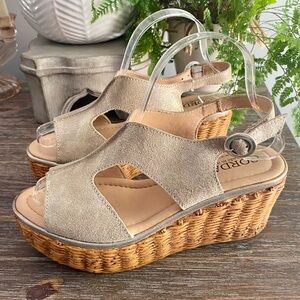 Cordani Luxury Woven Italian Platform Sandals Womens 8 - 8.5 EU 39 Shoes